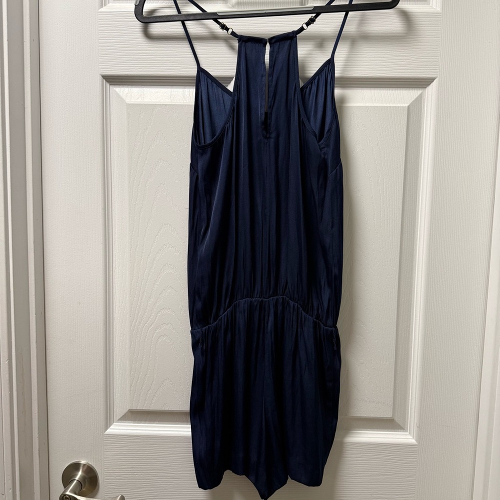 Lilly Pulitzer Romper Women XXS Navy Blue Adjustable Straps Elastic Waist - Picture 2 of 10